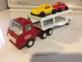 Tiny Tonka Car Carrier Transport With Vw Beetles