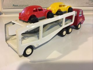 Tiny TONKA Car Carrier Transport With VW Beetles 3