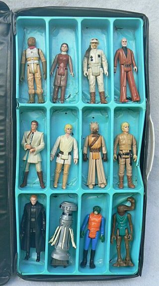 Vintage 1977 - 80 Star Wars Action Figures As - Found W - Carrying Case