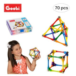 Goobi 70 Piece Construction Set With Instruction Booklet | Stem Learning |