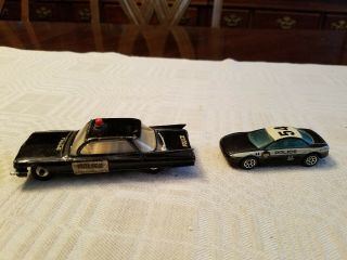 Vtg Dinky Toys By Meccano Cadillac Police Car 1026/59 England,  Hot Wheel Car 54