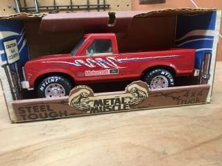 Vintage 1980s Nylint Red Ford 4x4 Motorcraft Pickup Truck