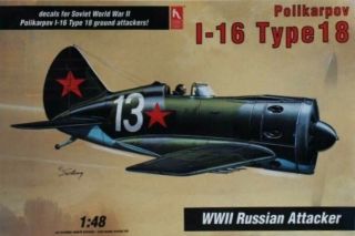 Hobby Craft 1:48 Polikarpov I - 16 Type 18 Wwii Russian Attacker Kit Hc1577u