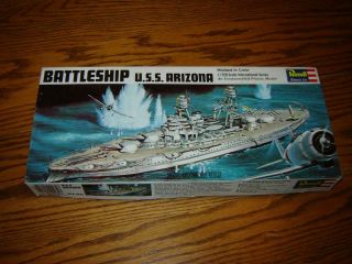 Revell Uss Arizona Battleship 1/720 Scale 1987 Kit Complete