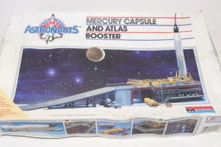 Monogram Mercury Capsule And Atlas Booster Rocket Model Kit 1:110 Open Box