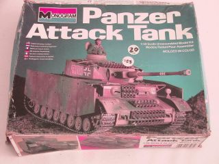 1/32 Monogram Panzer Iv Attack Tank Armor Us Army Plastic Scale Model Kit 6503