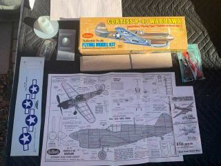Curtiss P - 40 Warhawk Flying Model Kit Ww 2 Tiger Fighter Guillow’s