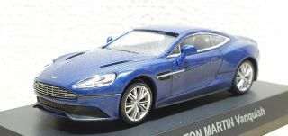 1/64 Kyosho Aston Martin Vanquish Blue Diecast Car Model