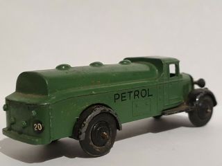 Vintage Dinky Meccano Diecast Toys Model Tanker 25d Gas Petrol Lorry Green Hubs