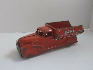 Vintage Pressed Steel Sand And Gravel Dump Truck.  By Marx