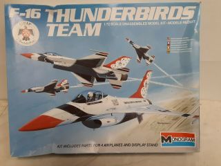Monogram F - 16 Fighting Falcon 1:72 Scale Usaf Thunderbirds Team 4pc 5504
