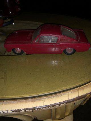 Vintage Red 1965 Mustang Fastback 1/25 Scale Model Car