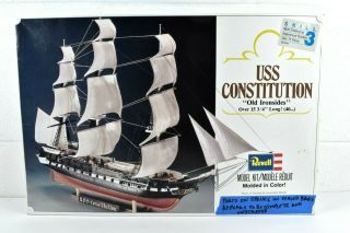 Revell Uss Constitution " Old Ironsides " 5404 1:196 Scale Model Kit Unassembled