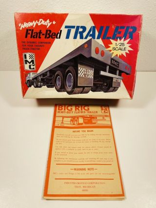 Vintage Imc Heavy Duty Flat Bed Trailer Kit Junkyard
