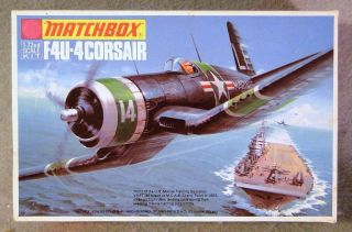 Matchbox 1/72 F4u - 4 Corsair Vintage Plastic Model Kit