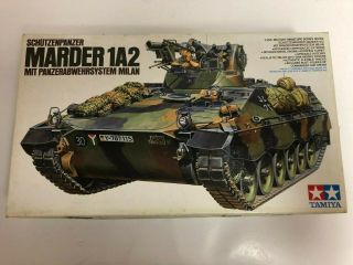 Tamiya Schutzenpanzer Marder 1a2 1:35 Model Tank Kit 35162 Open Box