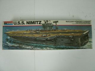 Vintage Monogram U.  S.  S.  Nimitz Nuclear Powered Aircraft Carrier Model Kit 3004