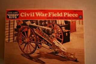 Life Like Hobby Kits Civil War Field Piece Plastic Model Kit 09694 - Unassembled
