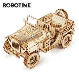 Jeep Model Kits 3d Wooden Puzzle 369pcs Diy Car Stem Toy For Gift Kids Teens Boy
