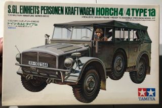 Tamiya S.  Gl.  Einheits Personen Kraft Wagen Horch 4x4 Type 1a 1/35 Nib Model Kit