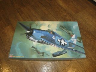 Hasegawa F6f - 3/5 Hellcat Model Airplane 1/32 Scale Us Navy Fighter 2003 Japan