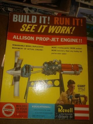 Revell Allison Prop Jet Engine Kit H1551 Vintage