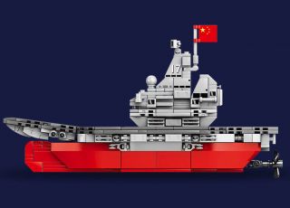 458PCS PLA Navy Shandong Aircraft Carrier CN Building Blocks Brick Model Set BN 3