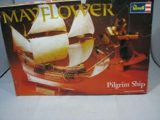 Vintage Revell Mayflower Pilgrim Ship Model Kit H - 316 1972