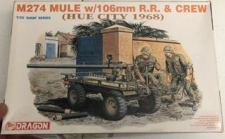 Dragon M274 Mule W/106mm R.  R.  And Crew 1/35 Nib Model Kit ‘sullys Hobbies’