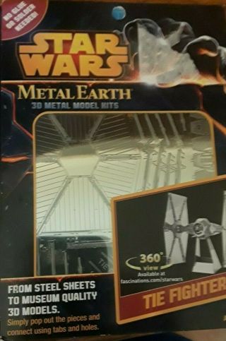 Metal Earth 3d Model Kit - Star Wars X - Wing Star Fighter X 3 And One Tie Fighter