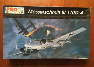 Messerschmitt Me 110g - 4 Monogram Pro 1/48 Assy Started,  No Instructions A