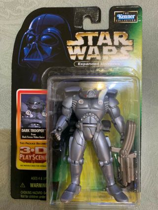 Star Wars Expanded Universe 3.  75 " Dark Trooper With 3d Playscene The Mandalori