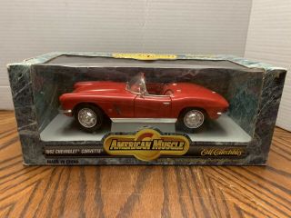 Ertl American Muscle 1/18 Scale Diecast 1962 Chevrolet Corvette Red