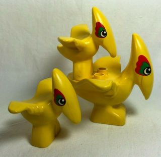 Lego Duplo Dinosaurs Yellow Pteranodon Mom & 2 Babies Animals Jurassic World