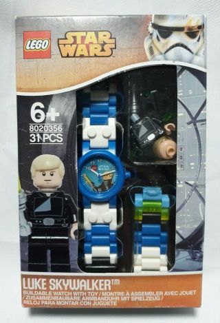 Lego Star Wars Luke Skywalker Figure & Buildable Wrist Watch 8020356