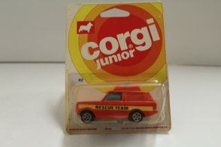 Corgi Junior No: 42 " Range Rover Rescue Team " - Red (1976/unopened)