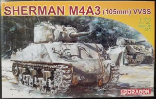 1/72 Dragon 7274: Sherman M4a3 (105mm) Vvss