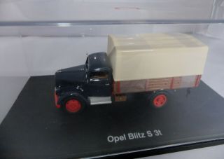 Schuco 1:43 Scale Opel Blitz S 3t Tarpaulin LKW Lorry 1944 - 54 Blue Boxed 3
