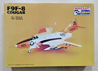 53 - 1139 Hasegawa 1/72nd Scale Grumman F9f - 8 Cougar Plastic Model Kit