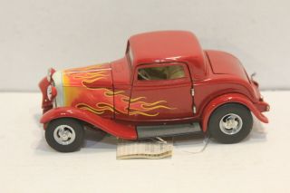 1932 Ford Deuce Coupe Boyd Coddington Hot Rod Franklin 1:24 1/24 Red Flames