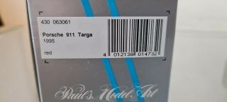 MINICHAMPS - PORSCHE 911 TARGA 1995 RED 1/43 SCALE 430 063061 3