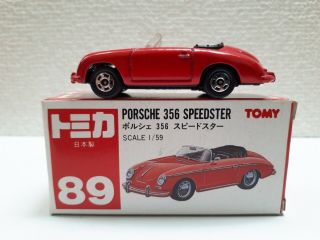 Tomica - No.  89 - Porsche 356 Speedster 1/59 Scale " Made In Japan "