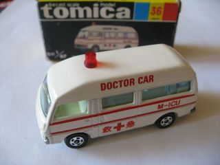 Tomica Black Box No.  36 Nissan Caravan Ambulance Made In Japan In The 70 