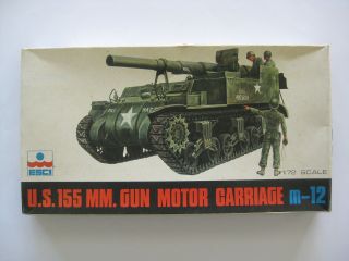 1|72 Model Tank U.  S.  155 Mm.  Gun Motor Carriage M - 12 Esci D12 - 2376