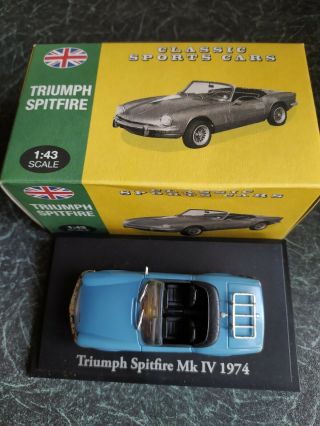 Boxed Atlas Editions Triumph Spitfire Classic Sports Car 1:43 Scale