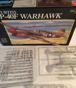 Amt/ertl Curtiss P - 40f Warhawk Plane 1:48 Scale Open Box