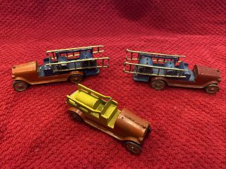 2 Tootsie Toy Fire Truck/ Ladder And Tanker,  NO.  4652,  3 1/2 inches,  1927 - 1933. 2