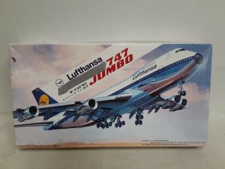 Vintage Hasegawa 1:200 Lufthansa Boeing 747 Jumbo Model Kit T004:1000 Open Box