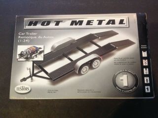Testors Hot Metal Car Trailer Model Kit 1/24 Scale Kit 234