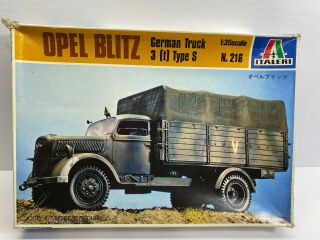 Fb Italeri 1:35 Scale Wwii Opel Blitz Truck 3 Type S Boxed Model Kit